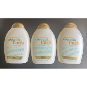 OGX Quenching Coconut Curls Shampoo 13oz Lot of 3 Sulfate Free Coconut Oil Honey